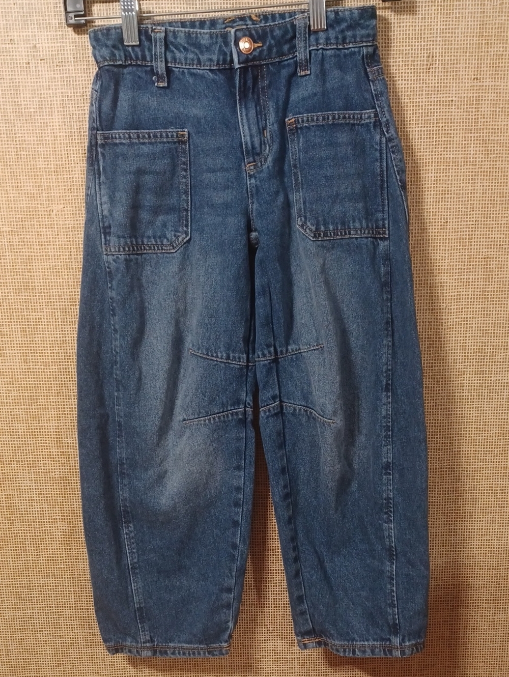 Justice Girls Dark Blue Straight-Leg Jeans